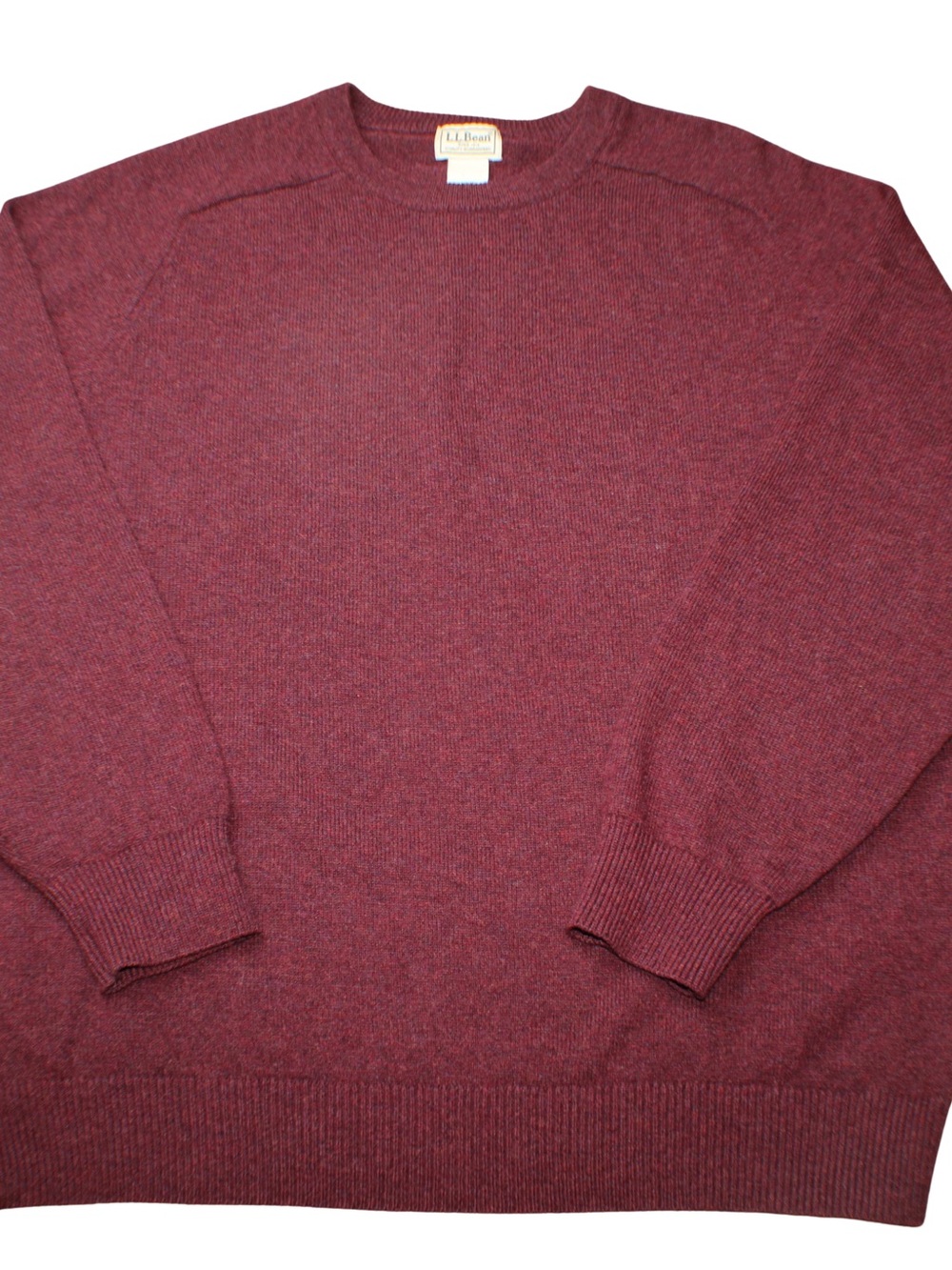 L.L. Bean Men's Crewneck Sweater in Burgundy
